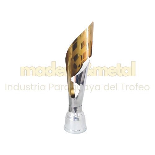 Imagen de Trofeo con estructura de acero inoxidable y base en aluminio pulido - M1.367